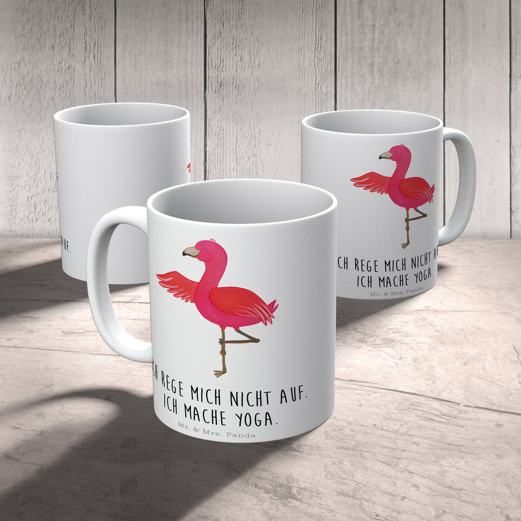 Tasse Flamingo Yoga Flamingo, Vogel, Yoga, Namaste, Achtsamkeit, Yoga-Übung, Entspannung, Ärger, Aufregen, Tiefenentspannung Becher, Kaffeetasse, Kaffeebecher, Tee, Frühstück, Büro  Flamingo