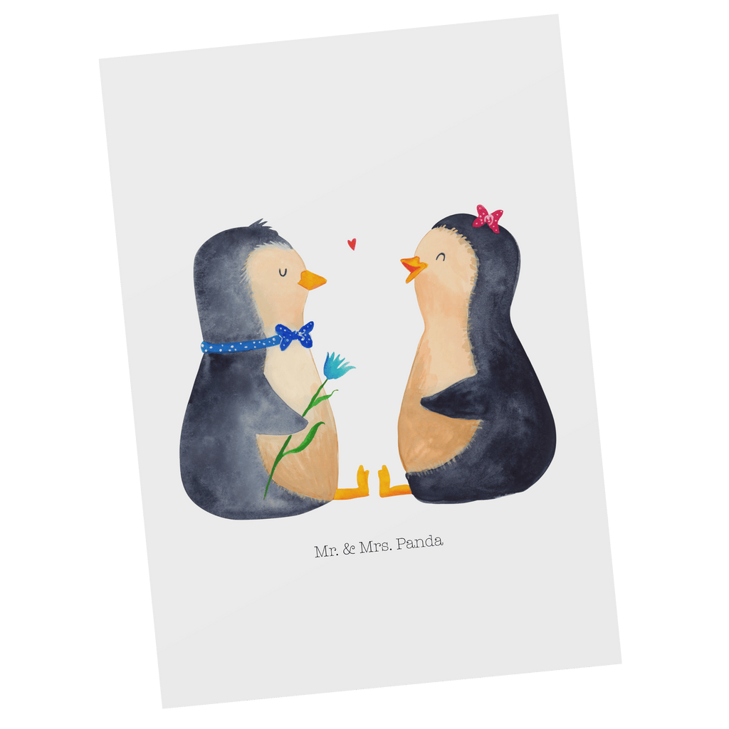 Postkarte Pinguin Pärchen Geschenkkarte, Grußkarte, Karte, Einladung, Ansichtskarte, Geburtstagskarte, Einladungskarte, Dankeskarte, Pinguin, Pinguine, Liebe, Liebespaar, Liebesbeweis, Liebesgeschenk, Verlobung, Jahrestag, Hochzeitstag, Hochzeit, Hochzeitsgeschenk, große Liebe, Traumpaar