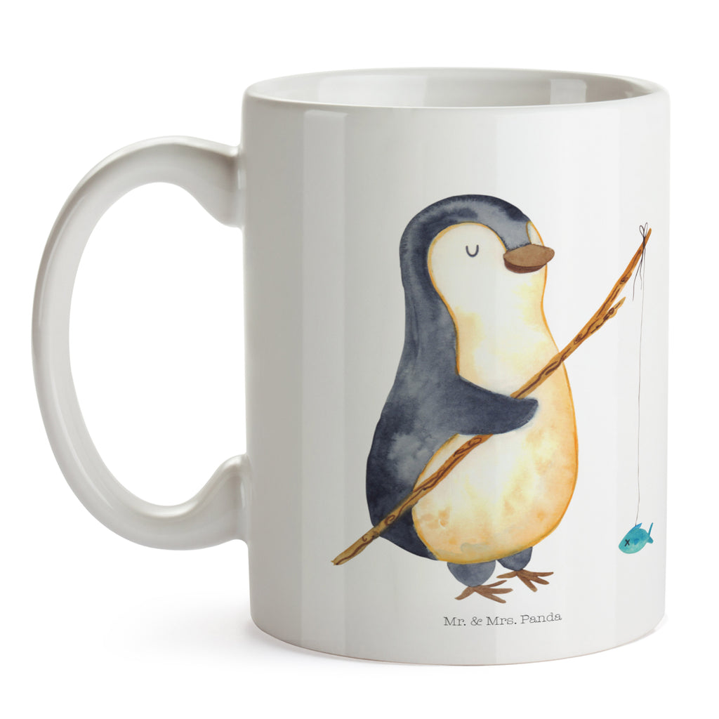 Tasse Pinguin Angler Pinguin, Pinguine, Angeln, Angler, Tagträume, Hobby, Plan, Planer, Tagesplan, Neustart, Motivation, Geschenk, Freundinnen, Geschenkidee, Urlaub, Wochenende Becher, Kaffeetasse, Kaffeebecher, Tee, Frühstück, Büro  Pinguin