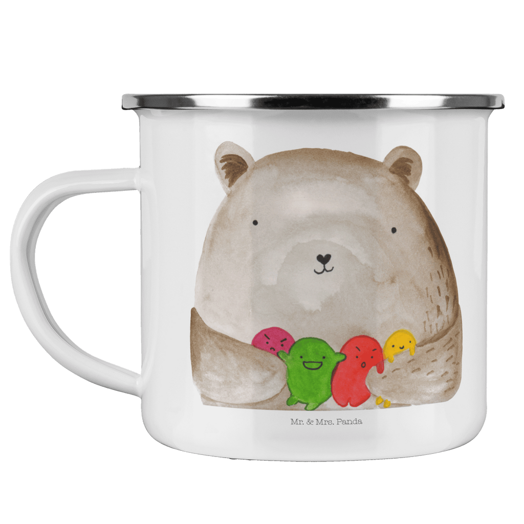 Camping Emaille Tasse Bär Gefühl Campingtasse, Trinkbecher, Metalltasse, Outdoor Tasse, Emaille Trinkbecher, Blechtasse Outdoor, Emaille Campingbecher, Edelstahl Trinkbecher, Metalltasse für Camping, Kaffee Blechtasse, Camping Tasse Metall, Bär, Teddy, Teddybär, Wahnsinn, Verrückt, Durchgedreht