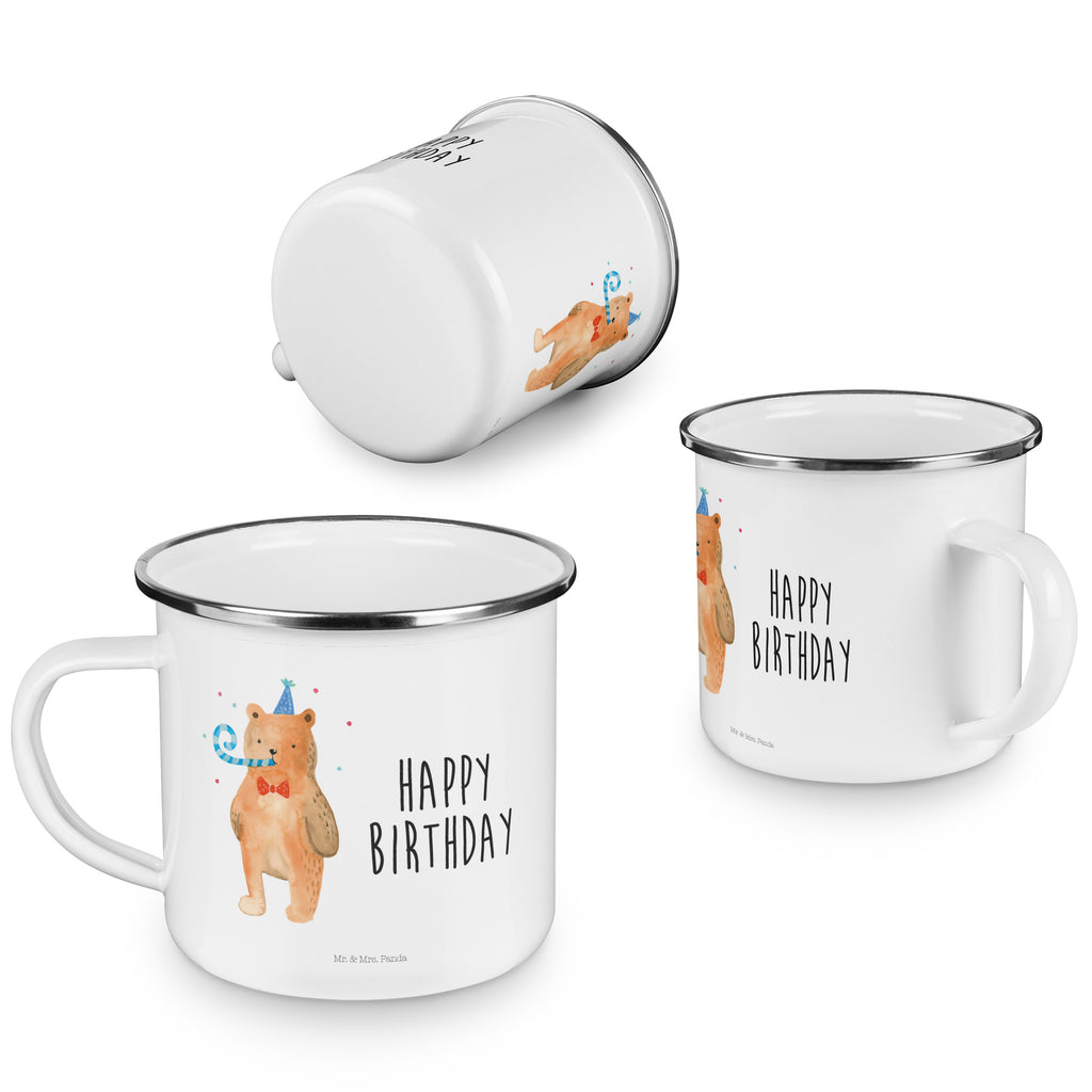 Camping Emaille Tasse Birthday Bär Campingtasse, Trinkbecher, Metalltasse, Outdoor Tasse, Emaille Trinkbecher, Blechtasse Outdoor, Emaille Campingbecher, Edelstahl Trinkbecher, Metalltasse für Camping, Kaffee Blechtasse, Camping Tasse Metall, Bär, Teddy, Teddybär, Happy Birthday, Alles Gute, Glückwunsch, Geburtstag