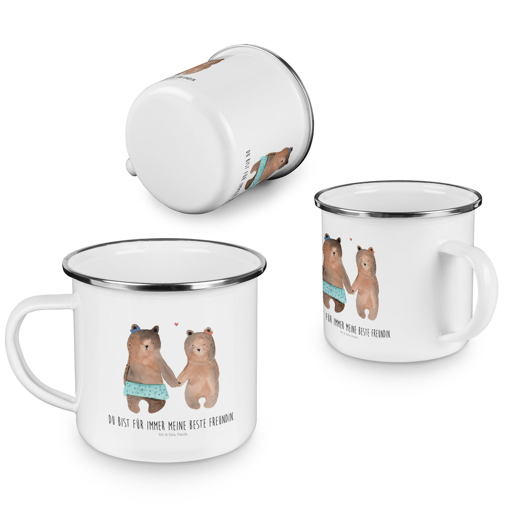 Camping Emaille Tasse Bär Freundin Campingtasse, Trinkbecher, Metalltasse, Outdoor Tasse, Emaille Trinkbecher, Blechtasse Outdoor, Emaille Campingbecher, Edelstahl Trinkbecher, Metalltasse für Camping, Kaffee Blechtasse, Camping Tasse Metall, Bär, Teddy, Teddybär, Bär Freundin Beste Freund Liebe Liebesbeweis Verliebt Kumpel Kumpeliene