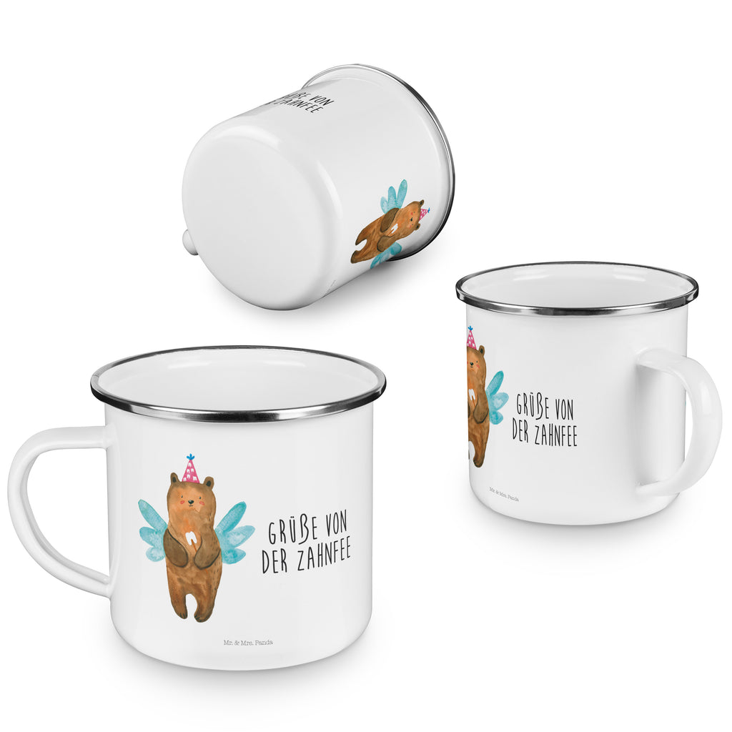 Camping Emaille Tasse Zahnfee Bär Campingtasse, Trinkbecher, Metalltasse, Outdoor Tasse, Emaille Trinkbecher, Blechtasse Outdoor, Emaille Campingbecher, Edelstahl Trinkbecher, Metalltasse für Camping, Kaffee Blechtasse, Camping Tasse Metall, Bär, Teddy, Teddybär, Zahnfee, Fee, Milchzahn, Erster Zahn