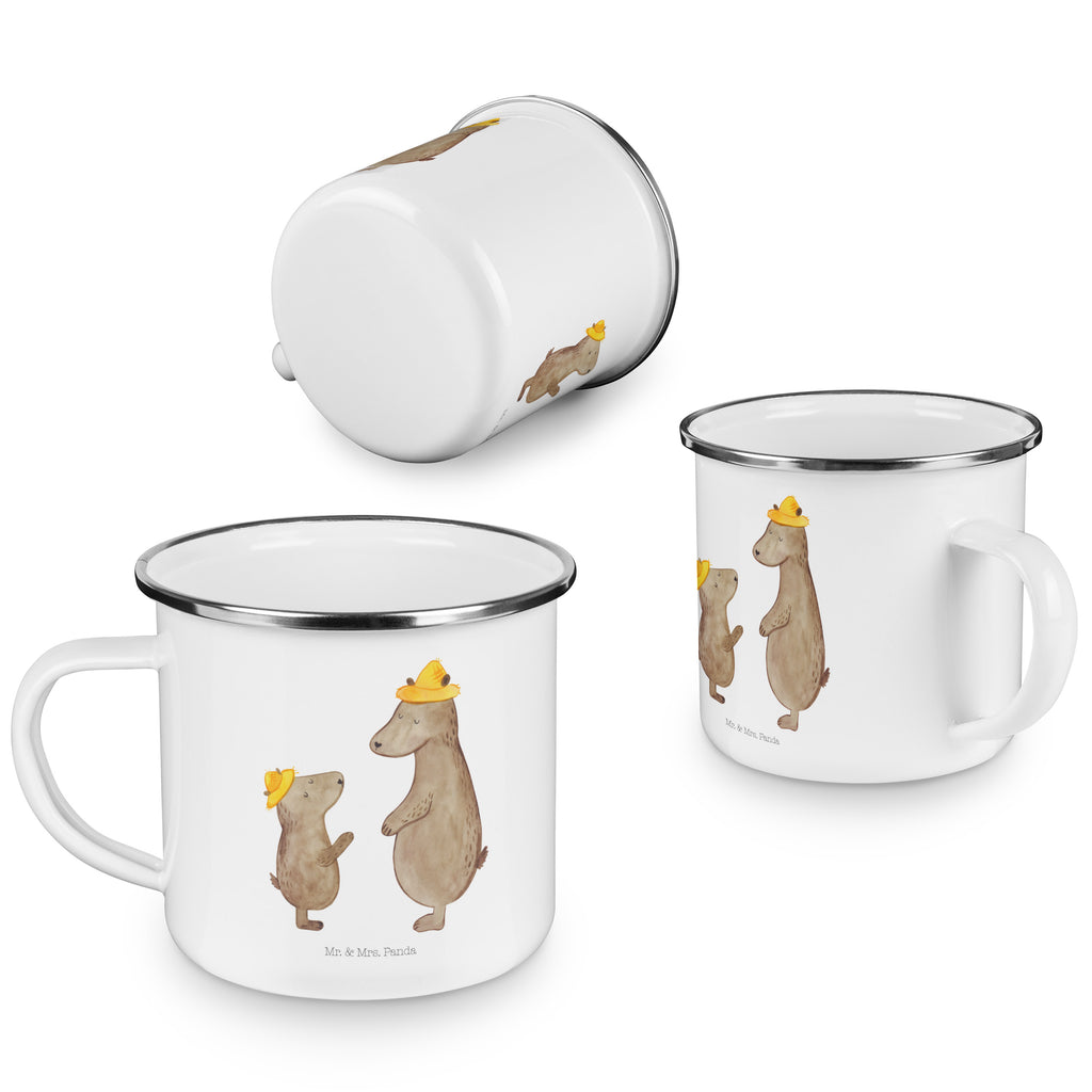 Camping Emaille Tasse Bären mit Hut Campingtasse, Trinkbecher, Metalltasse, Outdoor Tasse, Emaille Trinkbecher, Blechtasse Outdoor, Emaille Campingbecher, Edelstahl Trinkbecher, Metalltasse für Camping, Kaffee Blechtasse, Camping Tasse Metall, Familie, Vatertag, Muttertag, Bruder, Schwester, Mama, Papa, Oma, Opa, Bär, Bären, Vater, Papi, Paps, Dad, Daddy, Lieblingsmensch, Sohn, Söhne, Kind, Kinder, Vater-Sohn, Family, Vorbild