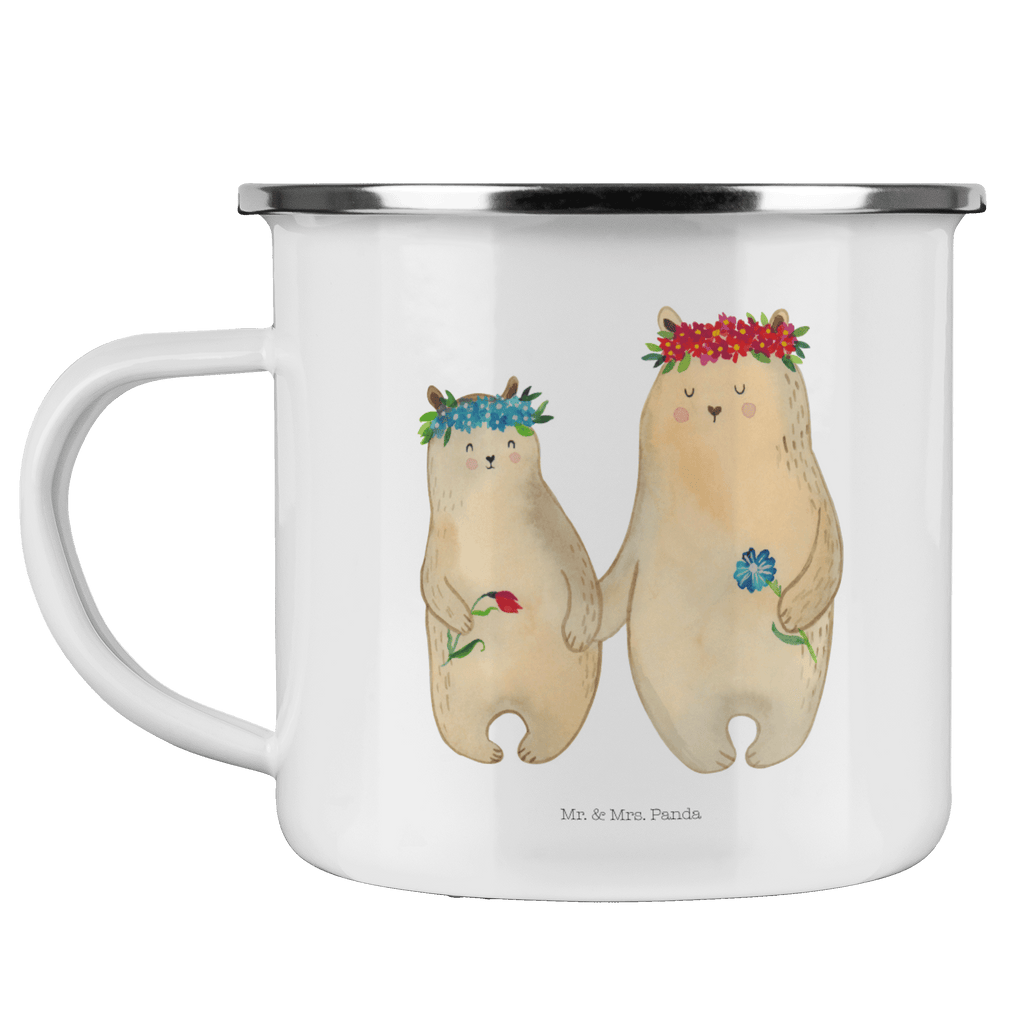 Camping Emaille Tasse Bären mit Blumenkranz Campingtasse, Trinkbecher, Metalltasse, Outdoor Tasse, Emaille Trinkbecher, Blechtasse Outdoor, Emaille Campingbecher, Edelstahl Trinkbecher, Metalltasse für Camping, Kaffee Blechtasse, Camping Tasse Metall, Familie, Vatertag, Muttertag, Bruder, Schwester, Mama, Papa, Oma, Opa, Bär, Bären, Mutter, Mutti, Mami, Lieblingsmensch, Lieblingsmama, beste Mutter, weltbeste Mama, Geschenk Mama. Muttertag, Tochter, Kind, Kinder, Töchter, Family, Vorbild
