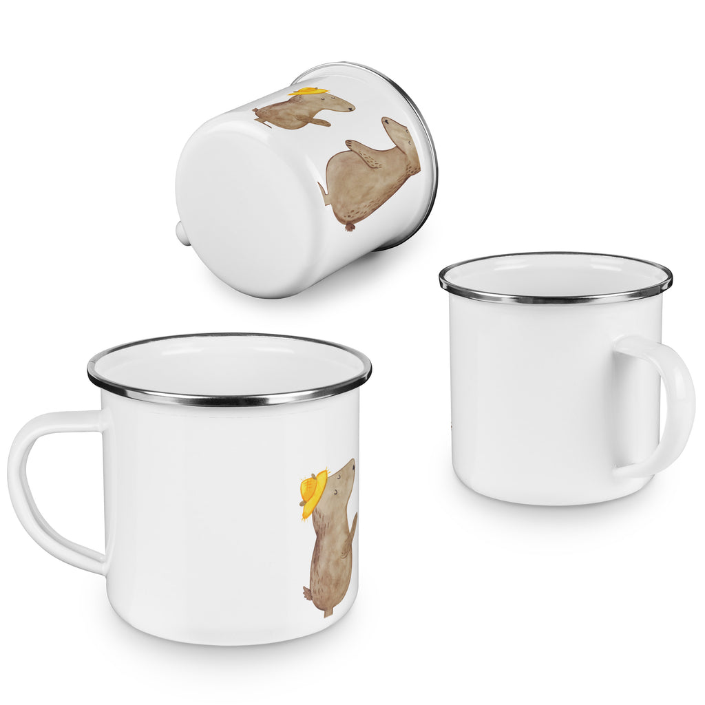 Camping Emaille Tasse Bären mit Hut Campingtasse, Trinkbecher, Metalltasse, Outdoor Tasse, Emaille Trinkbecher, Blechtasse Outdoor, Emaille Campingbecher, Edelstahl Trinkbecher, Metalltasse für Camping, Kaffee Blechtasse, Camping Tasse Metall, Familie, Vatertag, Muttertag, Bruder, Schwester, Mama, Papa, Oma, Opa, Bär, Bären, Vater, Papi, Paps, Dad, Daddy, Lieblingsmensch, Sohn, Söhne, Kind, Kinder, Vater-Sohn, Family, Vorbild