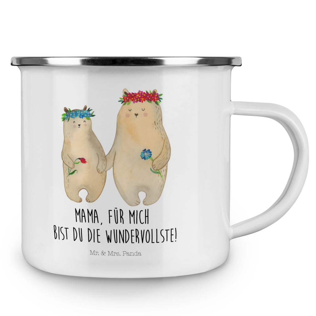 Camping Emaille Tasse Bären mit Blumenkranz Campingtasse, Trinkbecher, Metalltasse, Outdoor Tasse, Emaille Trinkbecher, Blechtasse Outdoor, Emaille Campingbecher, Edelstahl Trinkbecher, Metalltasse für Camping, Kaffee Blechtasse, Camping Tasse Metall, Familie, Vatertag, Muttertag, Bruder, Schwester, Mama, Papa, Oma, Opa, Bär, Bären, Mutter, Mutti, Mami, Lieblingsmensch, Lieblingsmama, beste Mutter, weltbeste Mama, Geschenk Mama. Muttertag, Tochter, Kind, Kinder, Töchter, Family, Vorbild
