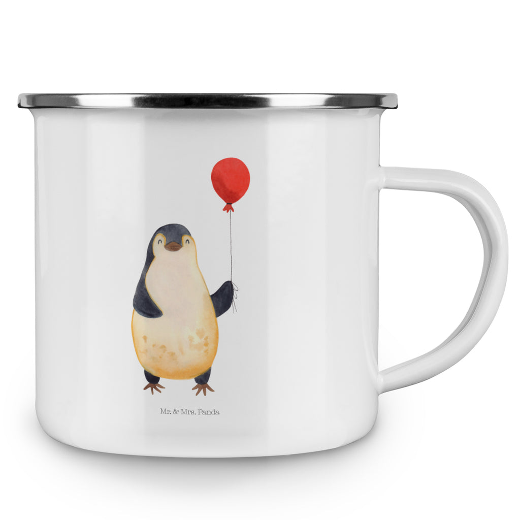 Camping Emaille Tasse Pinguin Luftballon Campingtasse, Trinkbecher, Metalltasse, Outdoor Tasse, Emaille Trinkbecher, Blechtasse Outdoor, Emaille Campingbecher, Edelstahl Trinkbecher, Metalltasse für Camping, Kaffee Blechtasse, Camping Tasse Metall, Pinguin, Pinguine, Luftballon, Tagträume, Lebenslust, Geschenk Freundin, Geschenkidee, beste Freundin, Motivation, Neustart, neues Leben, Liebe, Glück