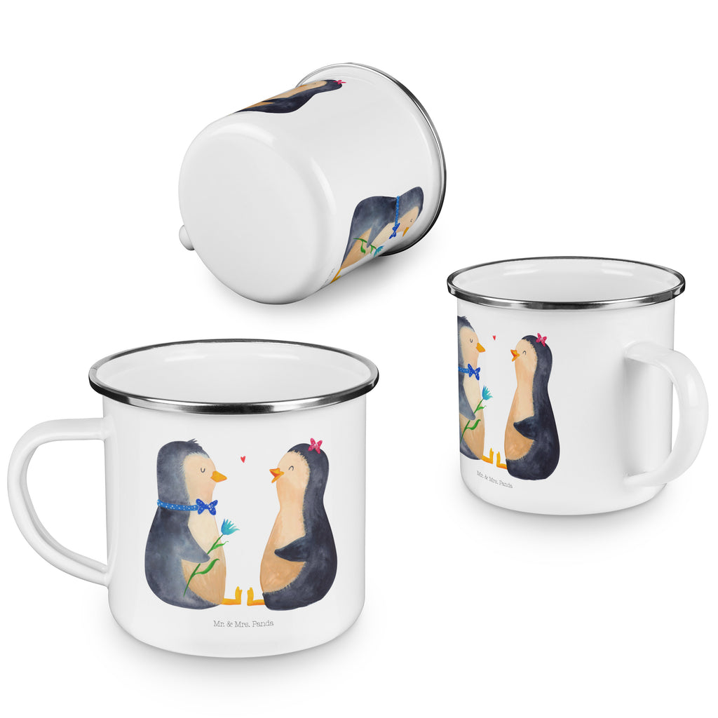 Camping Emaille Tasse Pinguin Pärchen Campingtasse, Trinkbecher, Metalltasse, Outdoor Tasse, Emaille Trinkbecher, Blechtasse Outdoor, Emaille Campingbecher, Edelstahl Trinkbecher, Metalltasse für Camping, Kaffee Blechtasse, Camping Tasse Metall, Pinguin, Pinguine, Liebe, Liebespaar, Liebesbeweis, Liebesgeschenk, Verlobung, Jahrestag, Hochzeitstag, Hochzeit, Hochzeitsgeschenk, große Liebe, Traumpaar