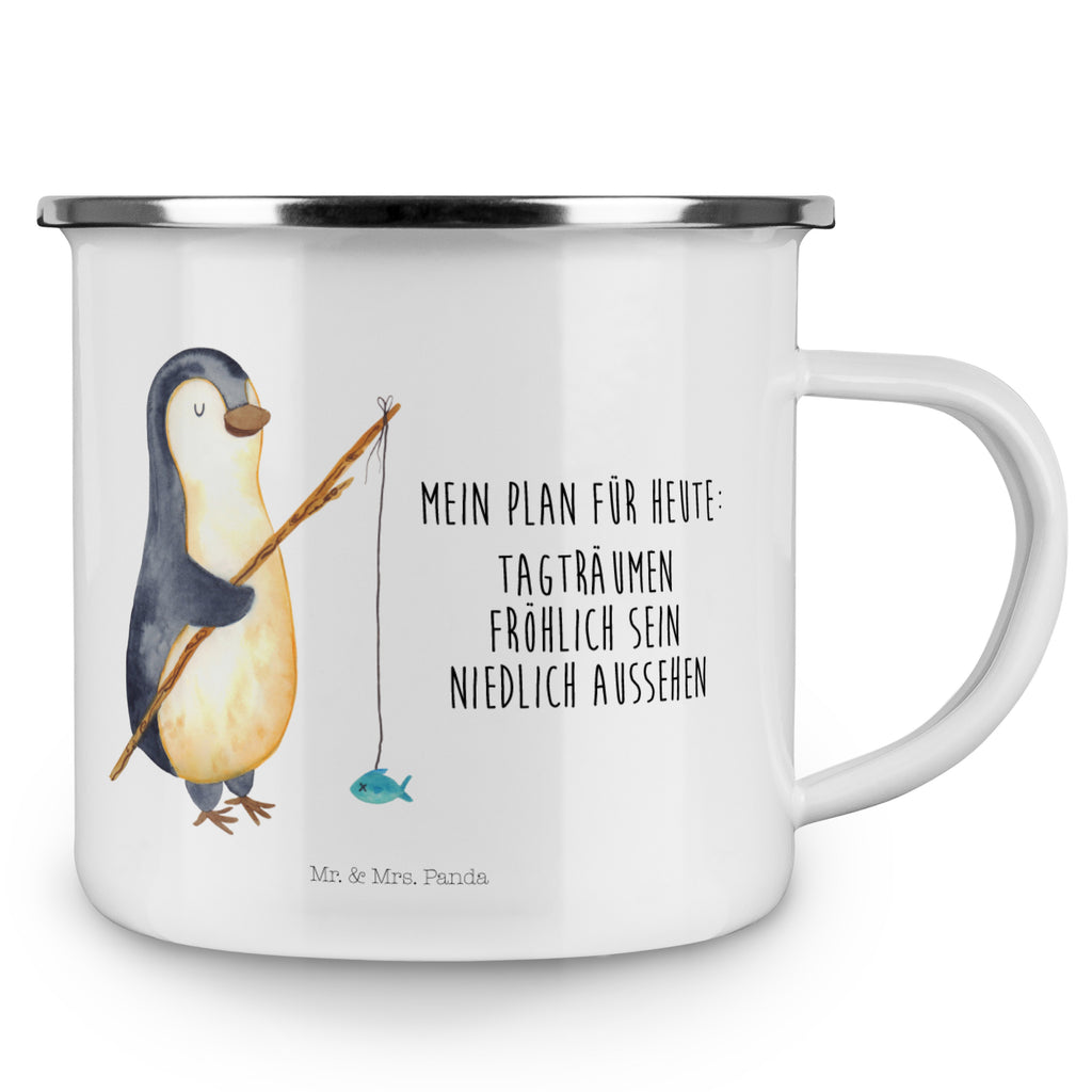 Camping Emaille Tasse Pinguin Angler Campingtasse, Trinkbecher, Metalltasse, Outdoor Tasse, Emaille Trinkbecher, Blechtasse Outdoor, Emaille Campingbecher, Edelstahl Trinkbecher, Metalltasse für Camping, Kaffee Blechtasse, Camping Tasse Metall, Pinguin, Pinguine, Angeln, Angler, Tagträume, Hobby, Plan, Planer, Tagesplan, Neustart, Motivation, Geschenk, Freundinnen, Geschenkidee, Urlaub, Wochenende