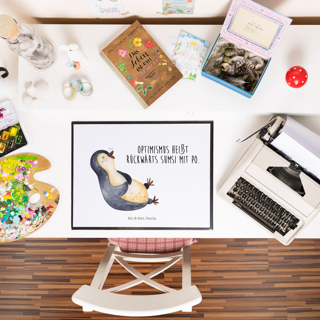 Schreibtischunterlage Pinguin lachend Schreibunterlage, Schreibtischauflage, Bürobedarf, Büroartikel, Schreibwaren, Schreibtisch Unterlagen, Schreibtischunterlage Groß, Pinguin, Pinguine, lustiger Spruch, Optimismus, Fröhlich, Lachen, Humor, Fröhlichkeit