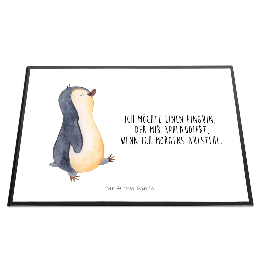 Schreibtischunterlage Pinguin marschierend Schreibunterlage, Schreibtischauflage, Bürobedarf, Büroartikel, Schreibwaren, Schreibtisch Unterlagen, Schreibtischunterlage Groß, Pinguin, Pinguine, Frühaufsteher, Langschläfer, Bruder, Schwester, Familie