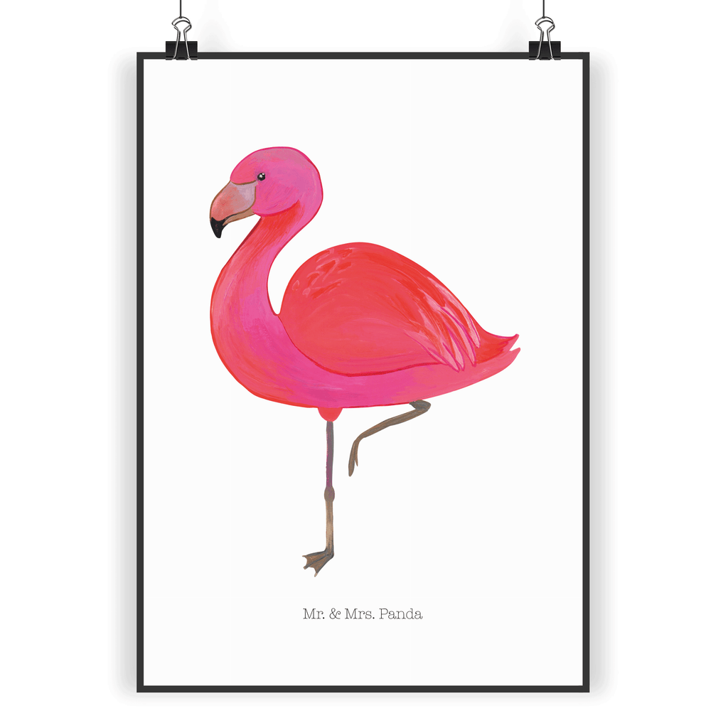 Poster Flamingo classic Poster, Wandposter, Bild, Wanddeko, Küchenposter, Kinderposter, Wanddeko Bild, Raumdekoration, Wanddekoration, Handgemaltes Poster, Mr. & Mrs. Panda Poster, Designposter, Kunstdruck, Posterdruck, Flamingo, Einzigartig, Selbstliebe, Stolz, ich, für mich, Spruch, Freundin, Freundinnen, Außenseiter, Sohn, Tochter, Geschwister
