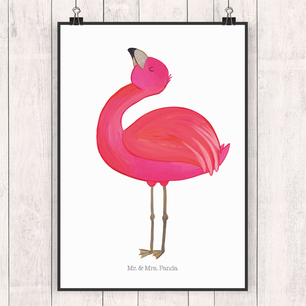 Poster Flamingo stolz Poster, Wandposter, Bild, Wanddeko, Küchenposter, Kinderposter, Wanddeko Bild, Raumdekoration, Wanddekoration, Handgemaltes Poster, Mr. & Mrs. Panda Poster, Designposter, Kunstdruck, Posterdruck, Flamingo, stolz, Freude, Selbstliebe, Selbstakzeptanz, Freundin, beste Freundin, Tochter, Mama, Schwester