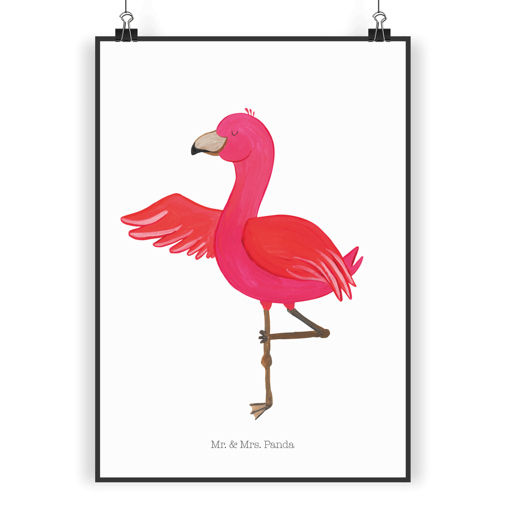 Poster Flamingo Yoga Poster, Wandposter, Bild, Wanddeko, Küchenposter, Kinderposter, Wanddeko Bild, Raumdekoration, Wanddekoration, Handgemaltes Poster, Mr. & Mrs. Panda Poster, Designposter, Kunstdruck, Posterdruck, Flamingo, Vogel, Yoga, Namaste, Achtsamkeit, Yoga-Übung, Entspannung, Ärger, Aufregen, Tiefenentspannung
