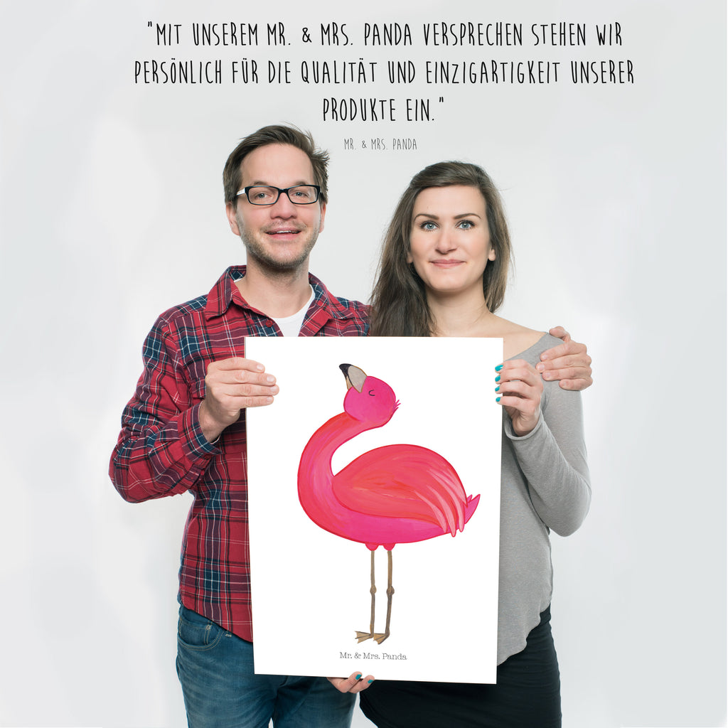 Poster Flamingo stolz Poster, Wandposter, Bild, Wanddeko, Küchenposter, Kinderposter, Wanddeko Bild, Raumdekoration, Wanddekoration, Handgemaltes Poster, Mr. & Mrs. Panda Poster, Designposter, Kunstdruck, Posterdruck, Flamingo, stolz, Freude, Selbstliebe, Selbstakzeptanz, Freundin, beste Freundin, Tochter, Mama, Schwester