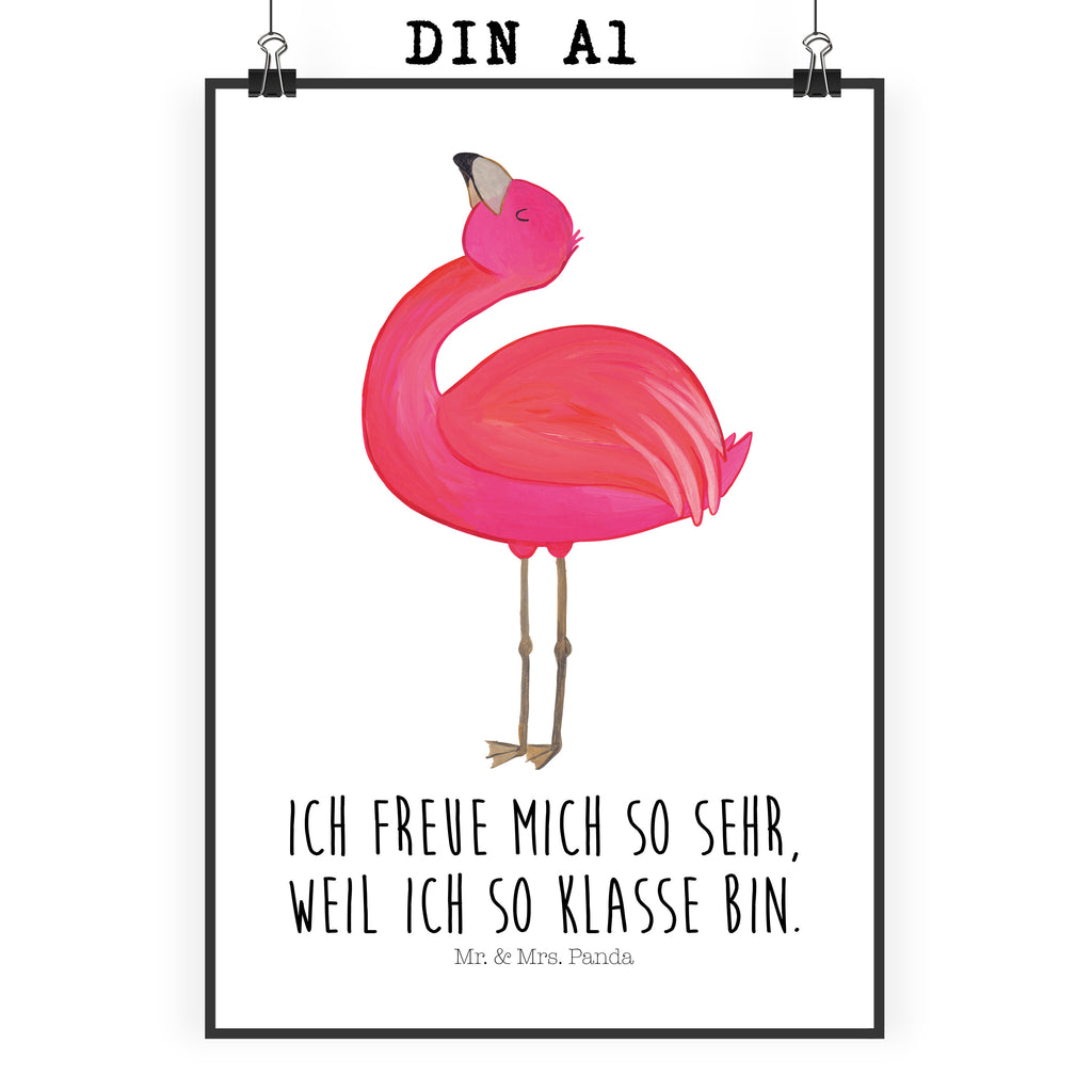 Poster Flamingo stolz Poster, Wandposter, Bild, Wanddeko, Küchenposter, Kinderposter, Wanddeko Bild, Raumdekoration, Wanddekoration, Handgemaltes Poster, Mr. & Mrs. Panda Poster, Designposter, Kunstdruck, Posterdruck, Flamingo, stolz, Freude, Selbstliebe, Selbstakzeptanz, Freundin, beste Freundin, Tochter, Mama, Schwester