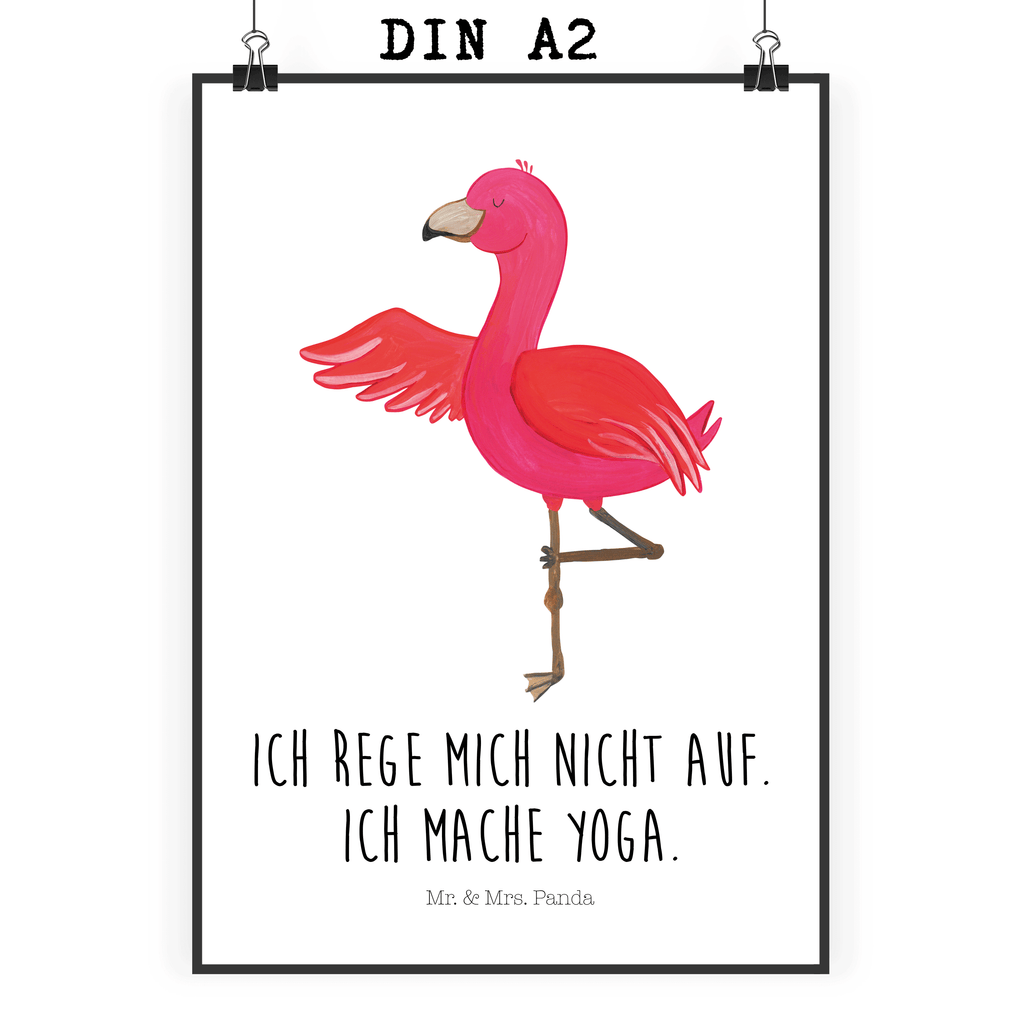 Poster Flamingo Yoga Poster, Wandposter, Bild, Wanddeko, Küchenposter, Kinderposter, Wanddeko Bild, Raumdekoration, Wanddekoration, Handgemaltes Poster, Mr. & Mrs. Panda Poster, Designposter, Kunstdruck, Posterdruck, Flamingo, Vogel, Yoga, Namaste, Achtsamkeit, Yoga-Übung, Entspannung, Ärger, Aufregen, Tiefenentspannung