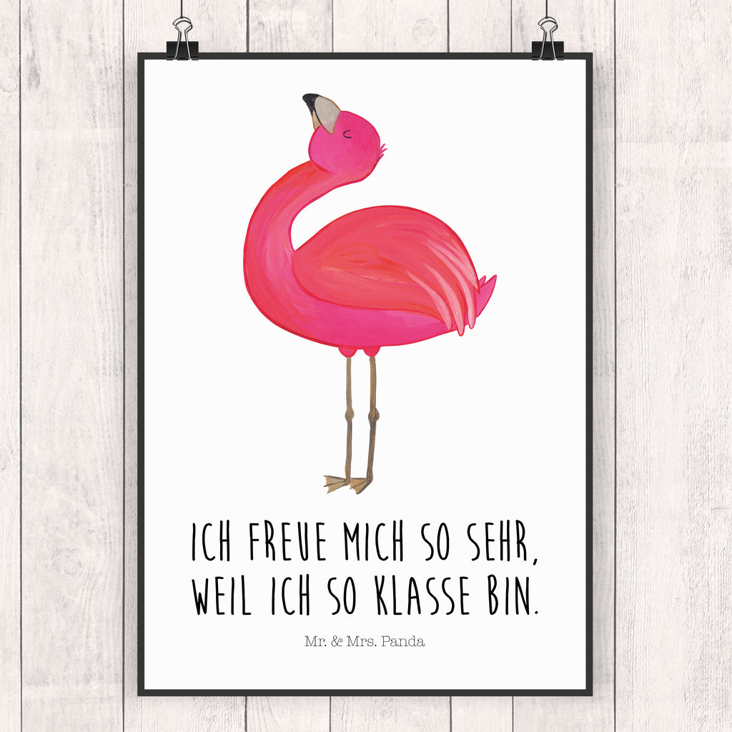 Poster Flamingo stolz Poster, Wandposter, Bild, Wanddeko, Küchenposter, Kinderposter, Wanddeko Bild, Raumdekoration, Wanddekoration, Handgemaltes Poster, Mr. & Mrs. Panda Poster, Designposter, Kunstdruck, Posterdruck, Flamingo, stolz, Freude, Selbstliebe, Selbstakzeptanz, Freundin, beste Freundin, Tochter, Mama, Schwester