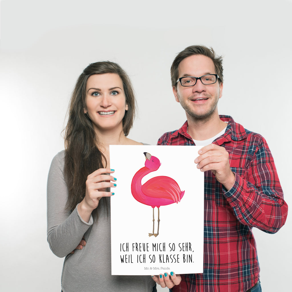 Poster Flamingo stolz Poster, Wandposter, Bild, Wanddeko, Küchenposter, Kinderposter, Wanddeko Bild, Raumdekoration, Wanddekoration, Handgemaltes Poster, Mr. & Mrs. Panda Poster, Designposter, Kunstdruck, Posterdruck, Flamingo, stolz, Freude, Selbstliebe, Selbstakzeptanz, Freundin, beste Freundin, Tochter, Mama, Schwester