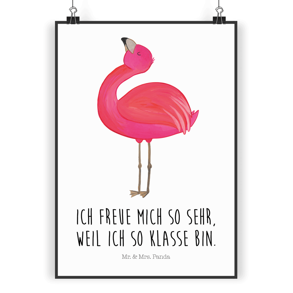 Poster Flamingo stolz Poster, Wandposter, Bild, Wanddeko, Küchenposter, Kinderposter, Wanddeko Bild, Raumdekoration, Wanddekoration, Handgemaltes Poster, Mr. & Mrs. Panda Poster, Designposter, Kunstdruck, Posterdruck, Flamingo, stolz, Freude, Selbstliebe, Selbstakzeptanz, Freundin, beste Freundin, Tochter, Mama, Schwester