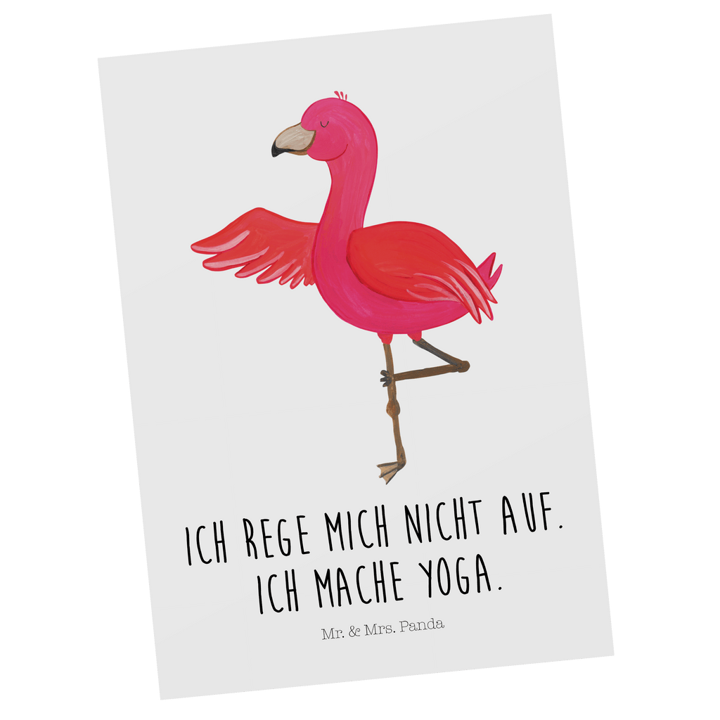 Postkarte Flamingo Yoga Geschenkkarte, Grußkarte, Karte, Einladung, Ansichtskarte, Geburtstagskarte, Einladungskarte, Dankeskarte, Flamingo, Vogel, Yoga, Namaste, Achtsamkeit, Yoga-Übung, Entspannung, Ärger, Aufregen, Tiefenentspannung