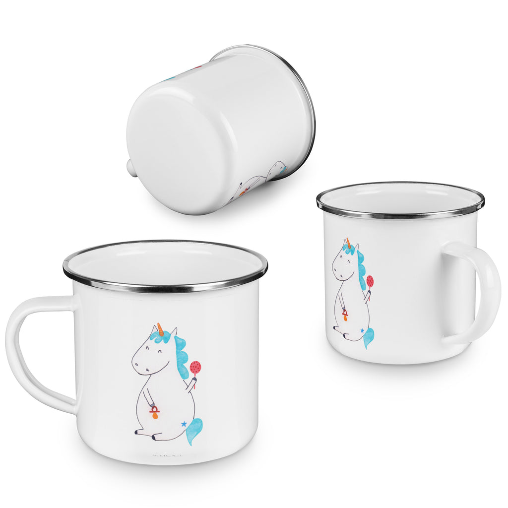 Camping Emaille Tasse Einhorn Baby Campingtasse, Trinkbecher, Metalltasse, Outdoor Tasse, Emaille Trinkbecher, Blechtasse Outdoor, Emaille Campingbecher, Edelstahl Trinkbecher, Metalltasse für Camping, Kaffee Blechtasse, Camping Tasse Metall, Einhorn, Einhörner, Einhorn Deko, Pegasus, Unicorn, Mutter, Geburt, Geburtstag, erstes Kind, Baby, Babyglück, Nachwuchs, Eltern, Party, Kind, Schnuller