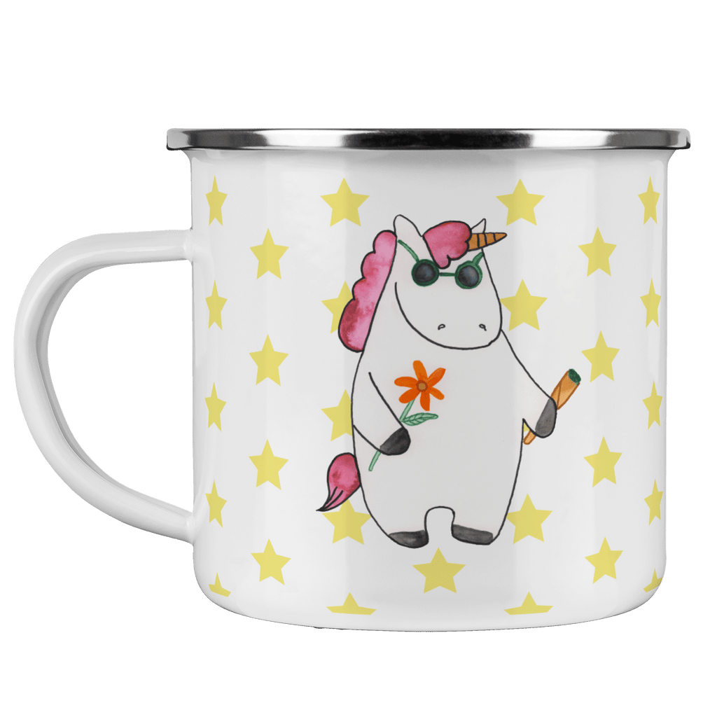 Camping Emaille Tasse Einhorn Woodstock Campingtasse, Trinkbecher, Metalltasse, Outdoor Tasse, Emaille Trinkbecher, Blechtasse Outdoor, Emaille Campingbecher, Edelstahl Trinkbecher, Metalltasse für Camping, Kaffee Blechtasse, Camping Tasse Metall, Einhorn, Einhörner, Einhorn Deko, Pegasus, Unicorn, Kiffen, Joint, Zigarette, Alkohol, Party, Spaß. lustig, witzig, Woodstock