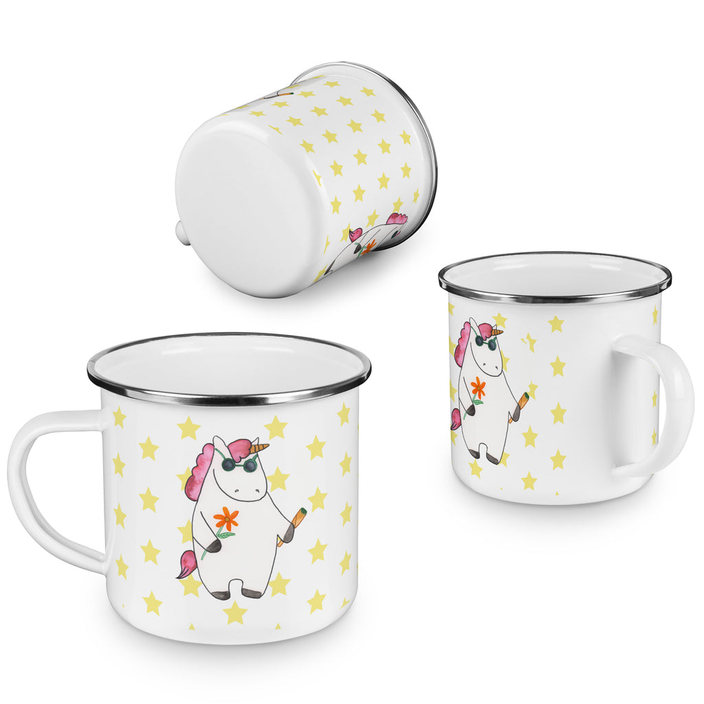 Camping Emaille Tasse Einhorn Woodstock Campingtasse, Trinkbecher, Metalltasse, Outdoor Tasse, Emaille Trinkbecher, Blechtasse Outdoor, Emaille Campingbecher, Edelstahl Trinkbecher, Metalltasse für Camping, Kaffee Blechtasse, Camping Tasse Metall, Einhorn, Einhörner, Einhorn Deko, Pegasus, Unicorn, Kiffen, Joint, Zigarette, Alkohol, Party, Spaß. lustig, witzig, Woodstock