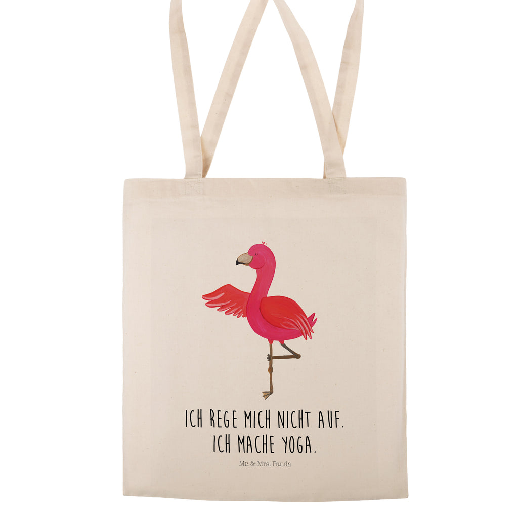 Tragetasche Flamingo Yoga Beuteltasche, Beutel, Einkaufstasche, Jutebeutel, Stoffbeutel, Flamingo, Vogel, Yoga, Namaste, Achtsamkeit, Yoga-Übung, Entspannung, Ärger, Aufregen, Tiefenentspannung