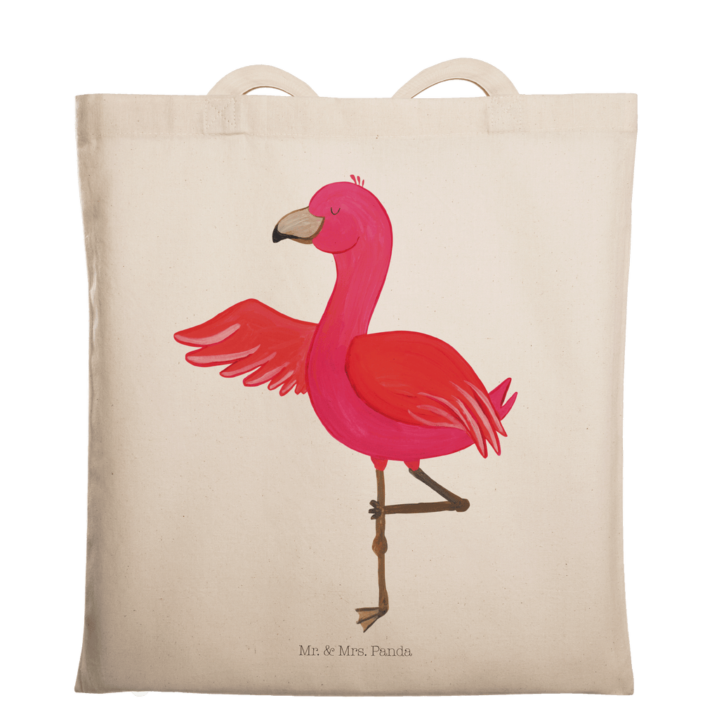 Tragetasche Flamingo Yoga Beuteltasche, Beutel, Einkaufstasche, Jutebeutel, Stoffbeutel, Flamingo, Vogel, Yoga, Namaste, Achtsamkeit, Yoga-Übung, Entspannung, Ärger, Aufregen, Tiefenentspannung