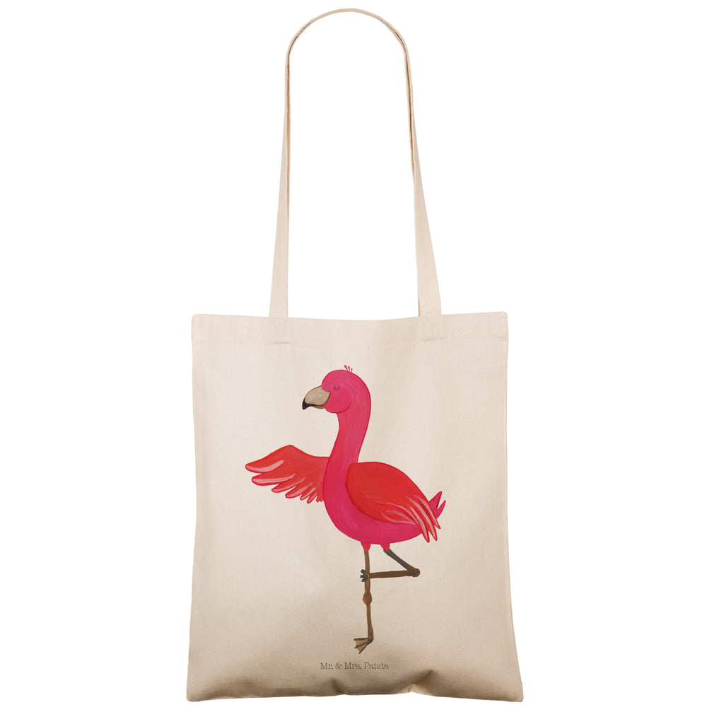 Tragetasche Flamingo Yoga Beuteltasche, Beutel, Einkaufstasche, Jutebeutel, Stoffbeutel, Flamingo, Vogel, Yoga, Namaste, Achtsamkeit, Yoga-Übung, Entspannung, Ärger, Aufregen, Tiefenentspannung