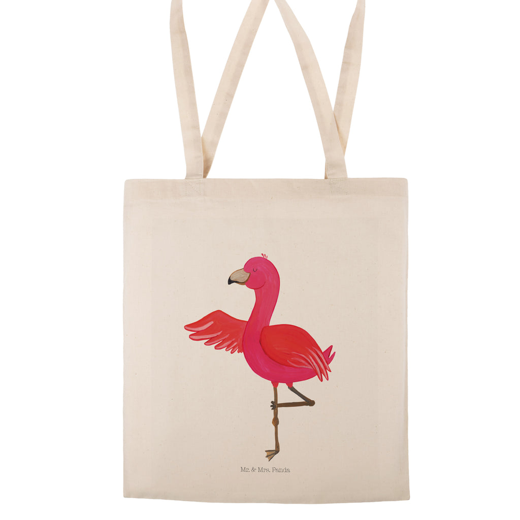 Tragetasche Flamingo Yoga Beuteltasche, Beutel, Einkaufstasche, Jutebeutel, Stoffbeutel, Flamingo, Vogel, Yoga, Namaste, Achtsamkeit, Yoga-Übung, Entspannung, Ärger, Aufregen, Tiefenentspannung