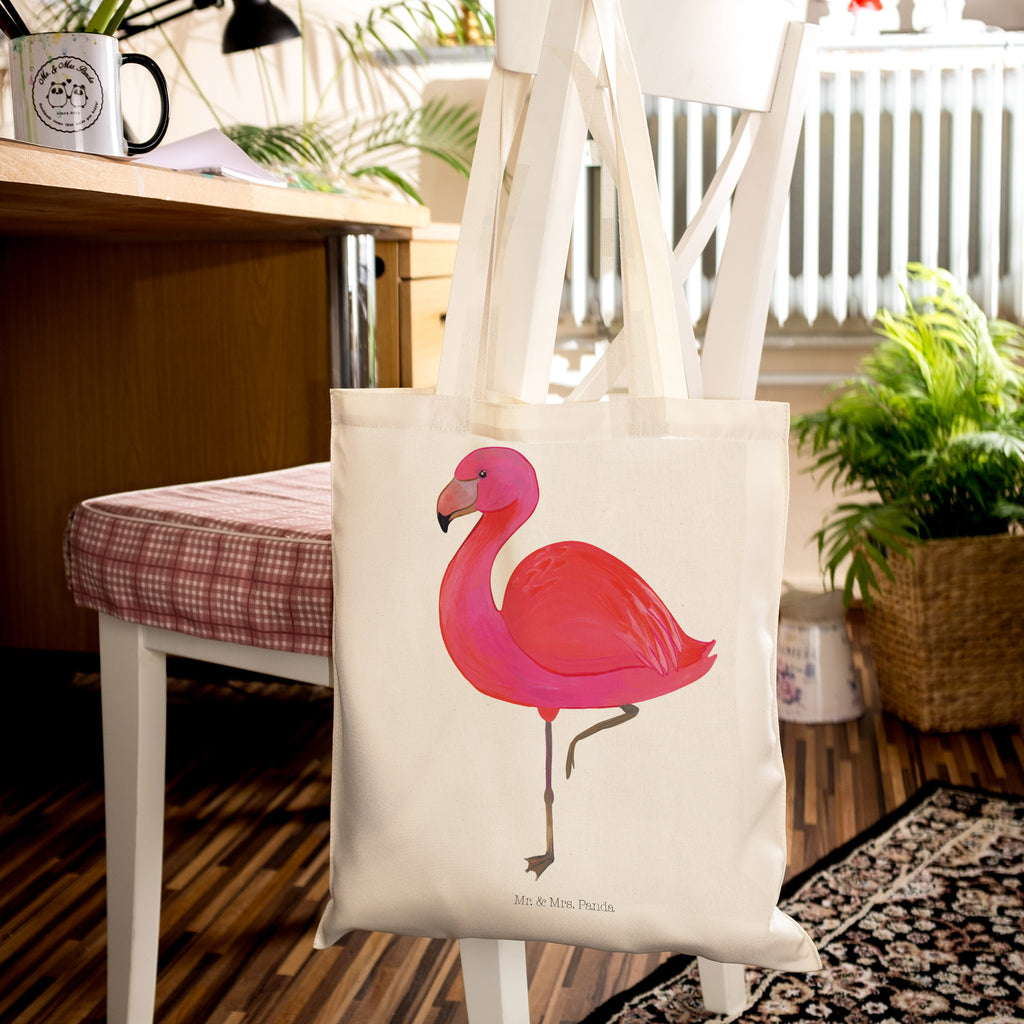 Tragetasche Flamingo classic Beuteltasche, Beutel, Einkaufstasche, Jutebeutel, Stoffbeutel, Flamingo, Einzigartig, Selbstliebe, Stolz, ich, für mich, Spruch, Freundin, Freundinnen, Außenseiter, Sohn, Tochter, Geschwister
