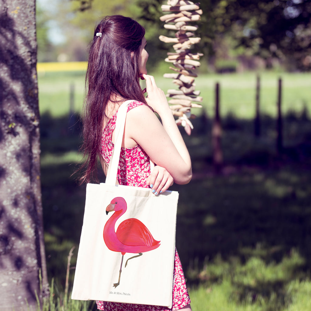 Tragetasche Flamingo classic Beuteltasche, Beutel, Einkaufstasche, Jutebeutel, Stoffbeutel, Flamingo, Einzigartig, Selbstliebe, Stolz, ich, für mich, Spruch, Freundin, Freundinnen, Außenseiter, Sohn, Tochter, Geschwister