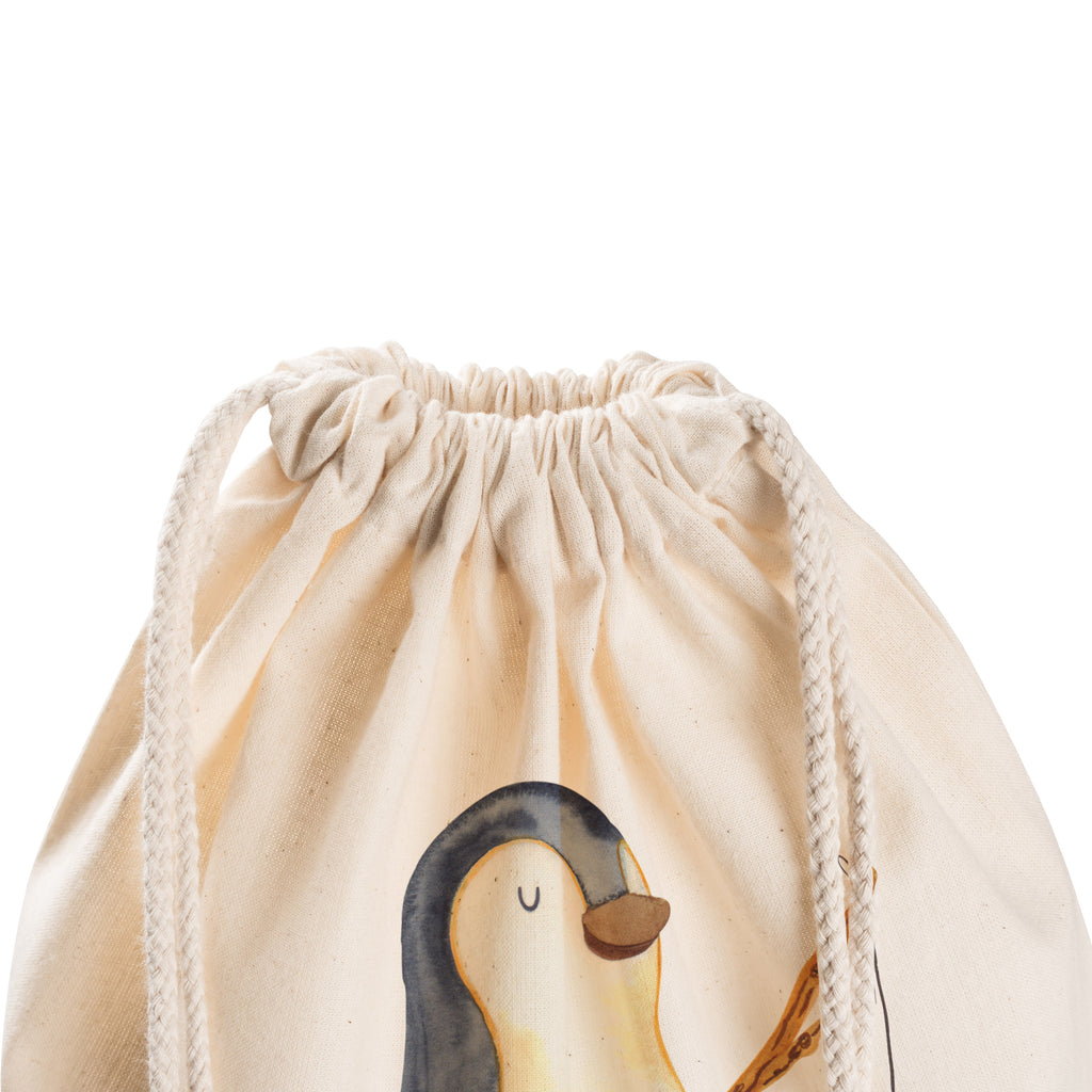 Sportbeutel Pinguin Angler Turnbeutel, Beutel, Sporttasche, Tasche, Stoffbeutel, Pinguin, Pinguine, Angeln, Angler, Tagträume, Hobby, Plan, Planer, Tagesplan, Neustart, Motivation, Geschenk, Freundinnen, Geschenkidee, Urlaub, Wochenende