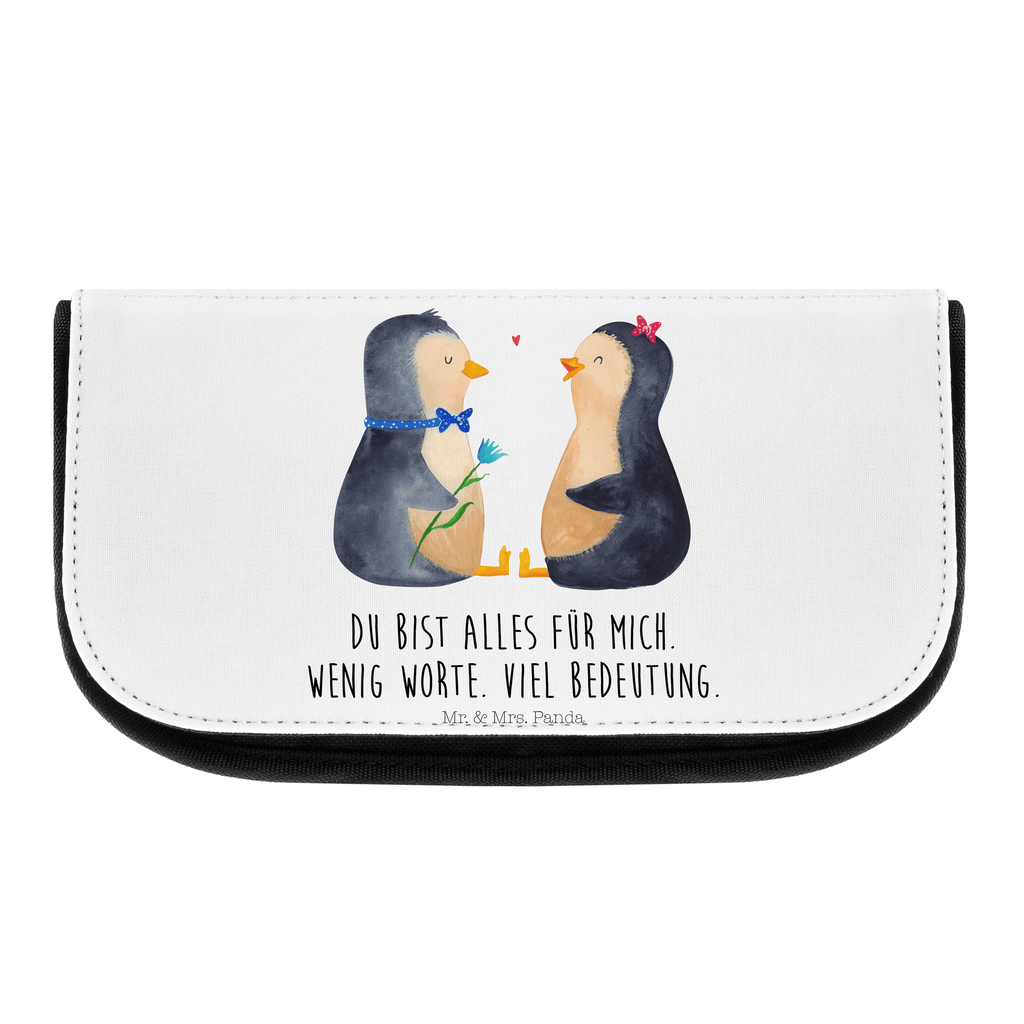 Kosmetiktasche Pinguin Pärchen Kosmetikbeutel, Kulturtasche, Kulturbeutel, Schminktasche, Make-Up Tasche, Pinguin, Pinguine, Liebe, Liebespaar, Liebesbeweis, Liebesgeschenk, Verlobung, Jahrestag, Hochzeitstag, Hochzeit, Hochzeitsgeschenk, große Liebe, Traumpaar