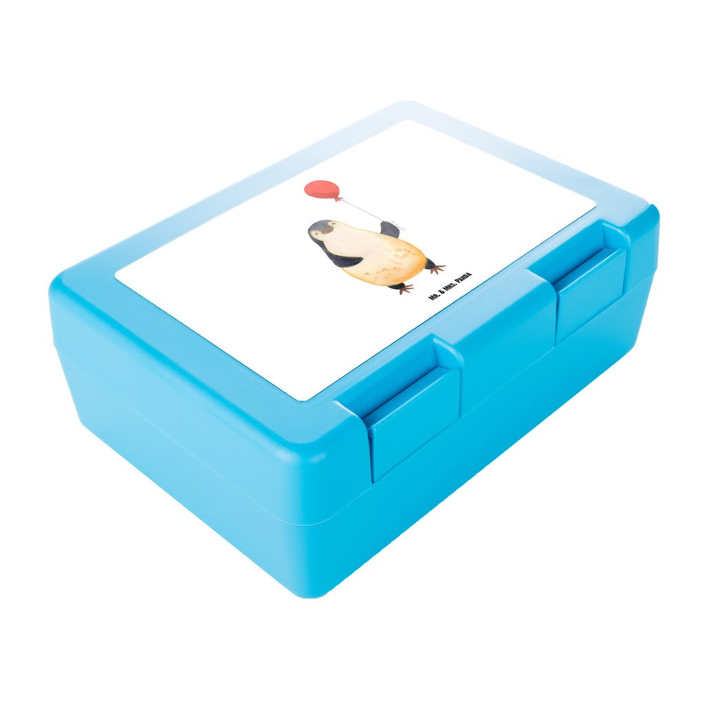 Brotdose Pinguin Luftballon Brotbox, Snackbox, Lunch box, Butterbrotdose, Brotzeitbox, Pinguin, Pinguine, Luftballon, Tagträume, Lebenslust, Geschenk Freundin, Geschenkidee, beste Freundin, Motivation, Neustart, neues Leben, Liebe, Glück