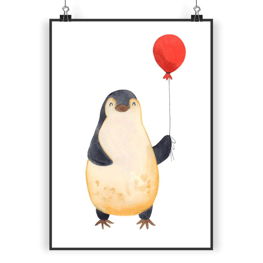 Poster Pinguin Luftballon Poster, Wandposter, Bild, Wanddeko, Küchenposter, Kinderposter, Wanddeko Bild, Raumdekoration, Wanddekoration, Handgemaltes Poster, Mr. & Mrs. Panda Poster, Designposter, Kunstdruck, Posterdruck, Pinguin, Pinguine, Luftballon, Tagträume, Lebenslust, Geschenk Freundin, Geschenkidee, beste Freundin, Motivation, Neustart, neues Leben, Liebe, Glück