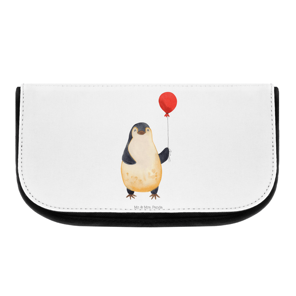 Kosmetiktasche Pinguin Luftballon Kosmetikbeutel, Kulturtasche, Kulturbeutel, Schminktasche, Make-Up Tasche, Pinguin, Pinguine, Luftballon, Tagträume, Lebenslust, Geschenk Freundin, Geschenkidee, beste Freundin, Motivation, Neustart, neues Leben, Liebe, Glück