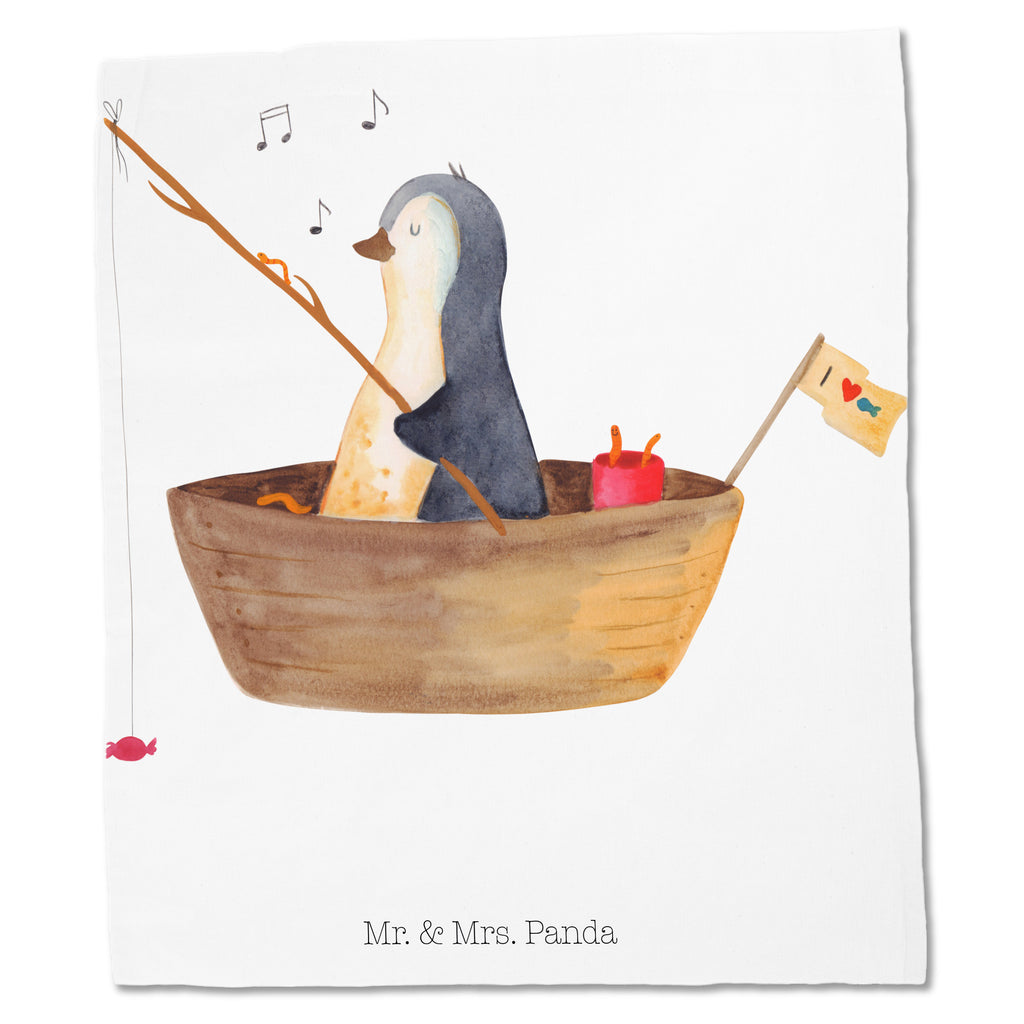 Tragetasche Pinguin Angelboot Beuteltasche, Beutel, Einkaufstasche, Jutebeutel, Stoffbeutel, Pinguin, Pinguine, Angeln, Boot, Angelboot, Lebenslust, Leben, genießen, Motivation, Neustart, Neuanfang, Trennung, Scheidung, Geschenkidee Liebeskummer
