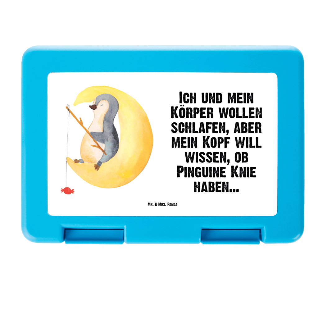 Brotdose Pinguin Mond Brotbox, Snackbox, Lunch box, Butterbrotdose, Brotzeitbox, Pinguin, Pinguine, Spruch, schlafen, Nachtruhe, Einschlafen, Schlafzimmer, Schlafstörungen, Gästezimmer