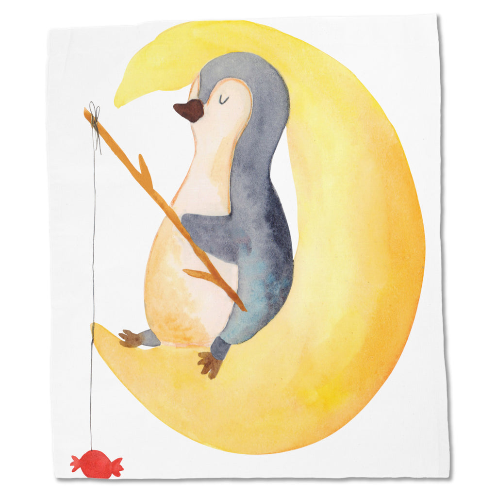 Tragetasche Pinguin Mond Beuteltasche, Beutel, Einkaufstasche, Jutebeutel, Stoffbeutel, Pinguin, Pinguine, Spruch, schlafen, Nachtruhe, Einschlafen, Schlafzimmer, Schlafstörungen, Gästezimmer