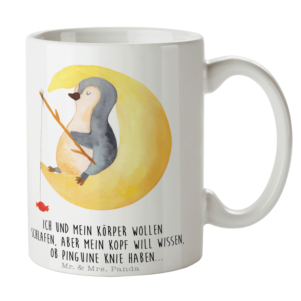 Tasse Pinguin Mond Pinguin, Pinguine, Spruch, schlafen, Nachtruhe, Einschlafen, Schlafzimmer, Schlafstörungen, Gästezimmer,	 Becher, Kaffeetasse, Kaffeebecher, Tee, Frühstück, Büro  Pinguin