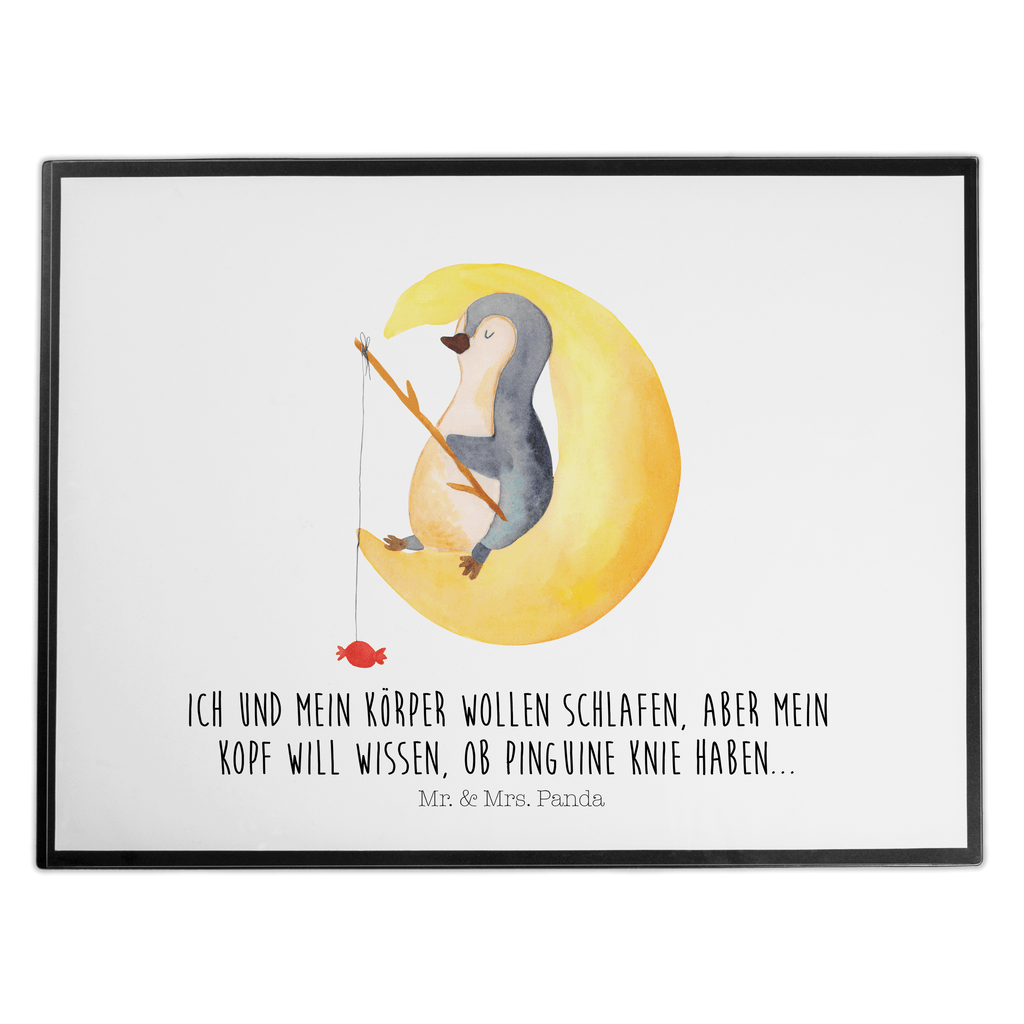 Schreibtischunterlage Pinguin Mond Schreibunterlage, Schreibtischauflage, Bürobedarf, Büroartikel, Schreibwaren, Schreibtisch Unterlagen, Schreibtischunterlage Groß, Pinguin, Pinguine, Spruch, schlafen, Nachtruhe, Einschlafen, Schlafzimmer, Schlafstörungen, Gästezimmer