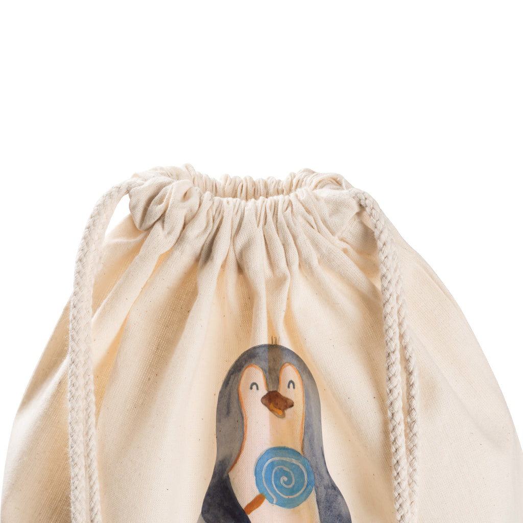 Sportbeutel Pinguin Lolli Turnbeutel, Beutel, Sporttasche, Tasche, Stoffbeutel, Pinguin, Pinguine, Lolli, Süßigkeiten, Blödsinn, Spruch, Rebell, Gauner, Ganove, Rabauke