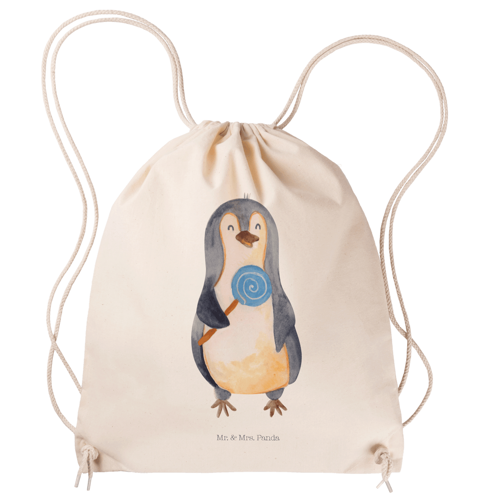 Sportbeutel Pinguin Lolli Turnbeutel, Beutel, Sporttasche, Tasche, Stoffbeutel, Pinguin, Pinguine, Lolli, Süßigkeiten, Blödsinn, Spruch, Rebell, Gauner, Ganove, Rabauke