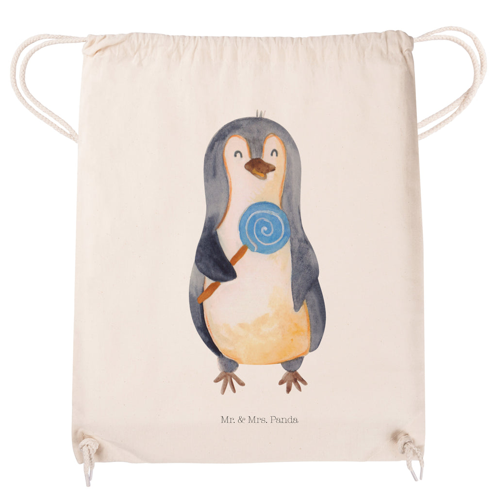 Sportbeutel Pinguin Lolli Turnbeutel, Beutel, Sporttasche, Tasche, Stoffbeutel, Pinguin, Pinguine, Lolli, Süßigkeiten, Blödsinn, Spruch, Rebell, Gauner, Ganove, Rabauke