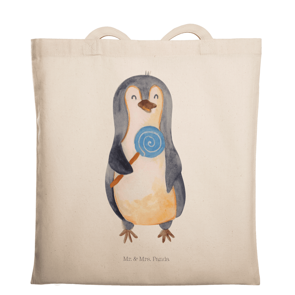 Tragetasche Pinguin Lolli Beuteltasche, Beutel, Einkaufstasche, Jutebeutel, Stoffbeutel, Pinguin, Pinguine, Lolli, Süßigkeiten, Blödsinn, Spruch, Rebell, Gauner, Ganove, Rabauke