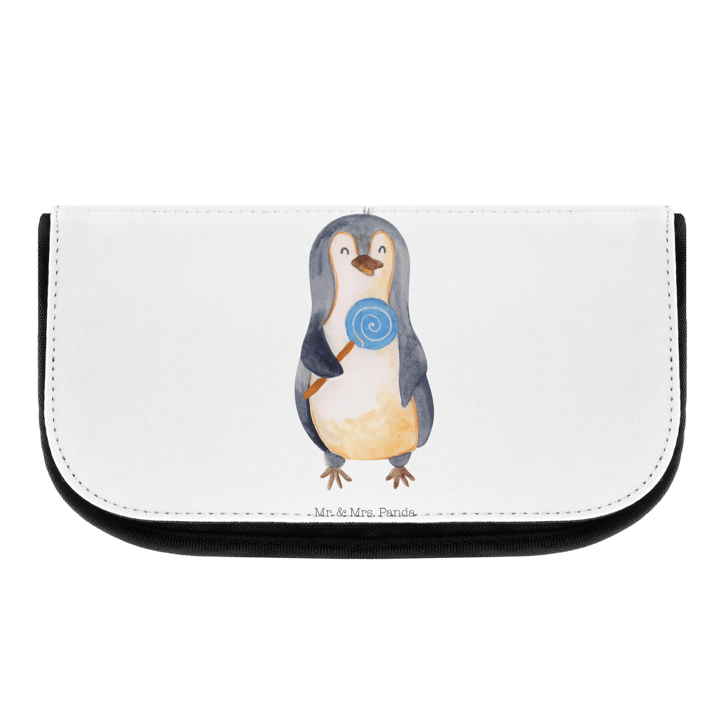 Kosmetiktasche Pinguin Lolli Kosmetikbeutel, Kulturtasche, Kulturbeutel, Schminktasche, Make-Up Tasche, Pinguin, Pinguine, Lolli, Süßigkeiten, Blödsinn, Spruch, Rebell, Gauner, Ganove, Rabauke